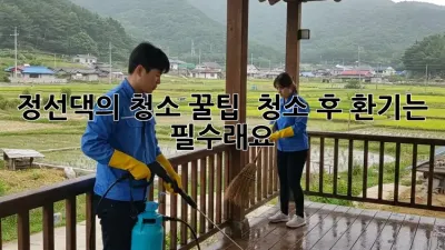 정선댁의 청소 꿀팁! 🏡✨ 청소 후 환기는 필수래요!