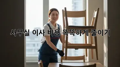 사무실 이사, 비용 똑똑하게 줄이기!